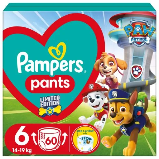 Pampers Pants Paw patrol S6 60ks (14-19kg)