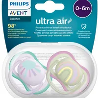 Philips AVENT Cumlík Ultra air obrázok 0-6m dievča (dúha) 2ks