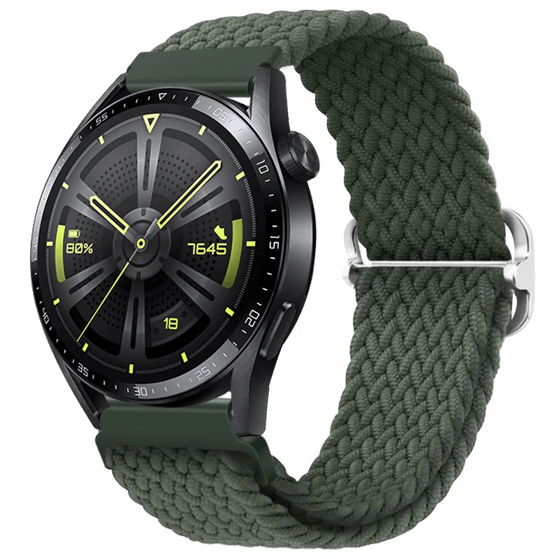 BStrap Elastic Nylon remienok na Xiaomi Amazfit GTR Mini olive green