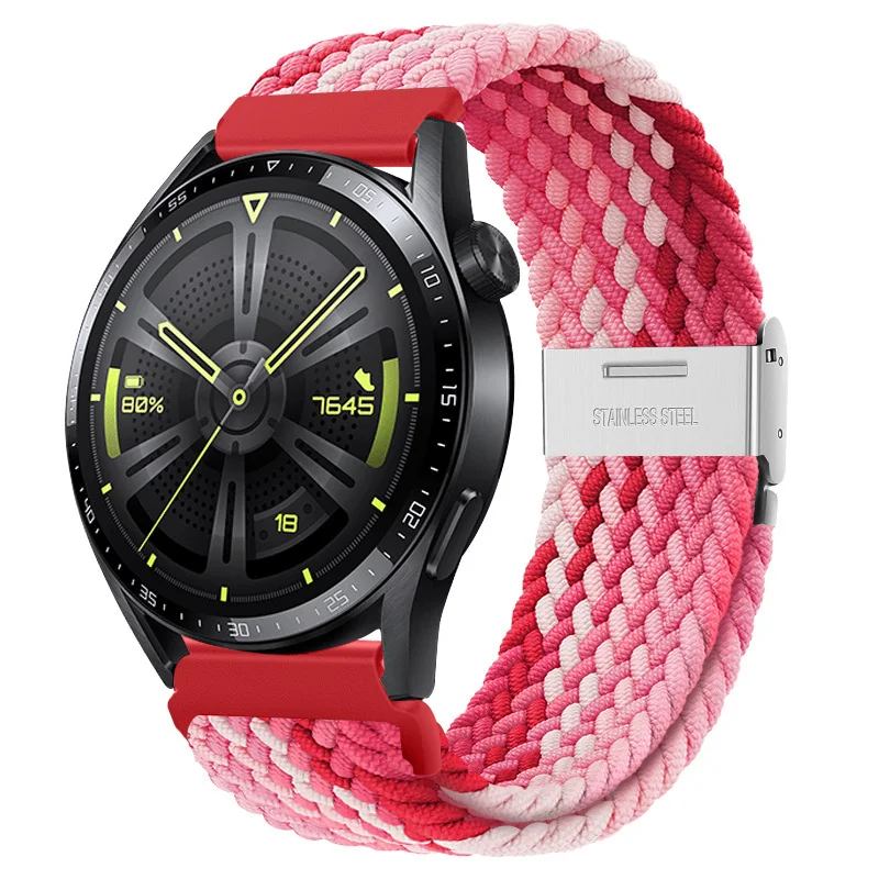 BStrap Elastic Nylon 2 remienok na Xiaomi Amazfit GTR Mini strawberry