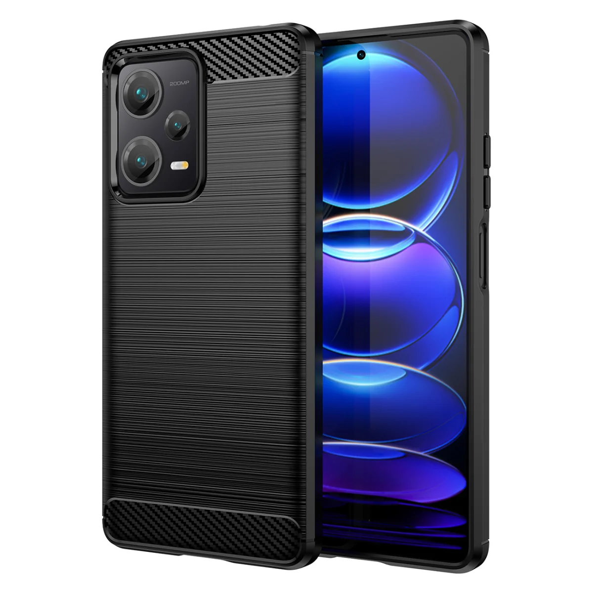 MG Carbon kryt na Xiaomi Redmi Note 12 Pro Plus, čierny