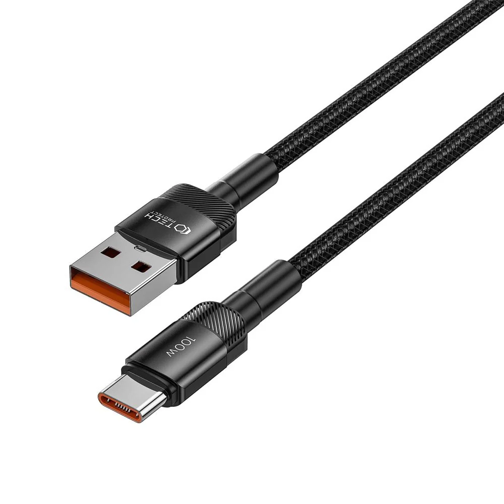 Tech-Protect Ultraboost Evo kábel USB / USB-C 100W 5A 2m, čierny 