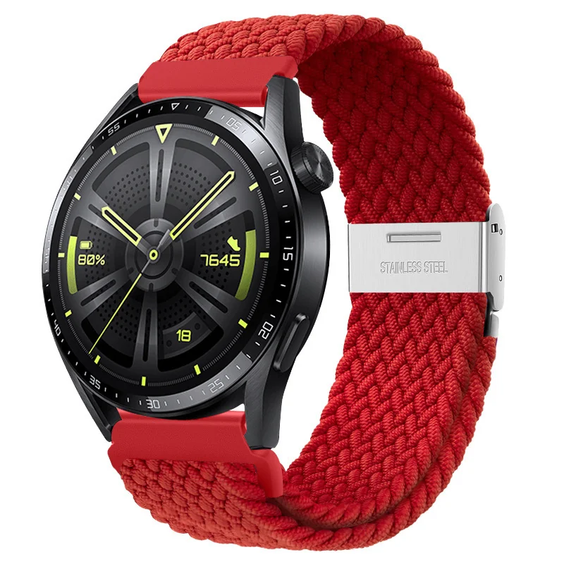 BStrap Elastic Nylon 2 remienok na Garmin Vivoactive 5 red