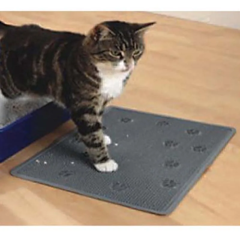 EBI Cat Litter Mat Standard Grey Rubber 33 x 43cm 