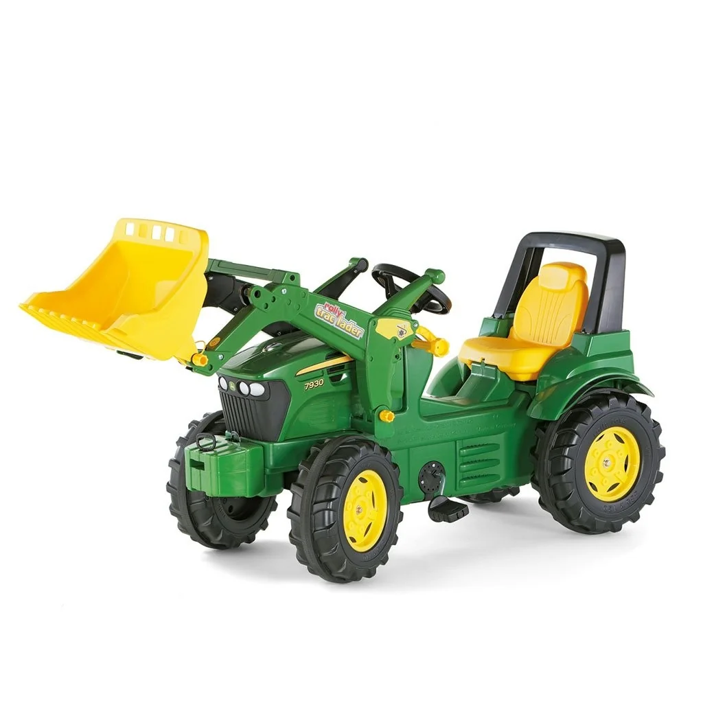 Šliapací traktor nakladač Rolly Toys John Deere Farmtrac zelený , 