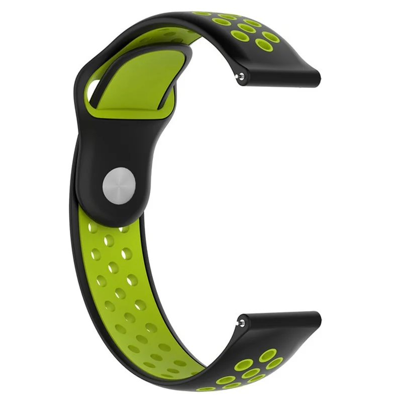 BStrap Silicone Sport remienok na Garmin Vivoactive 5 black/Green