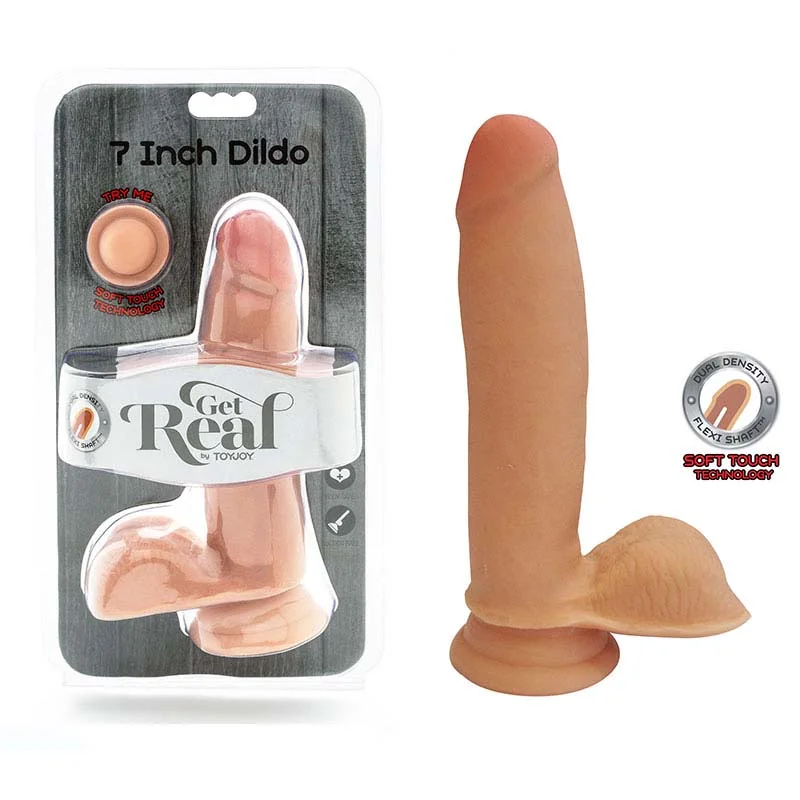 Get Real Dual Density 7" with balls dildo s prísavkou