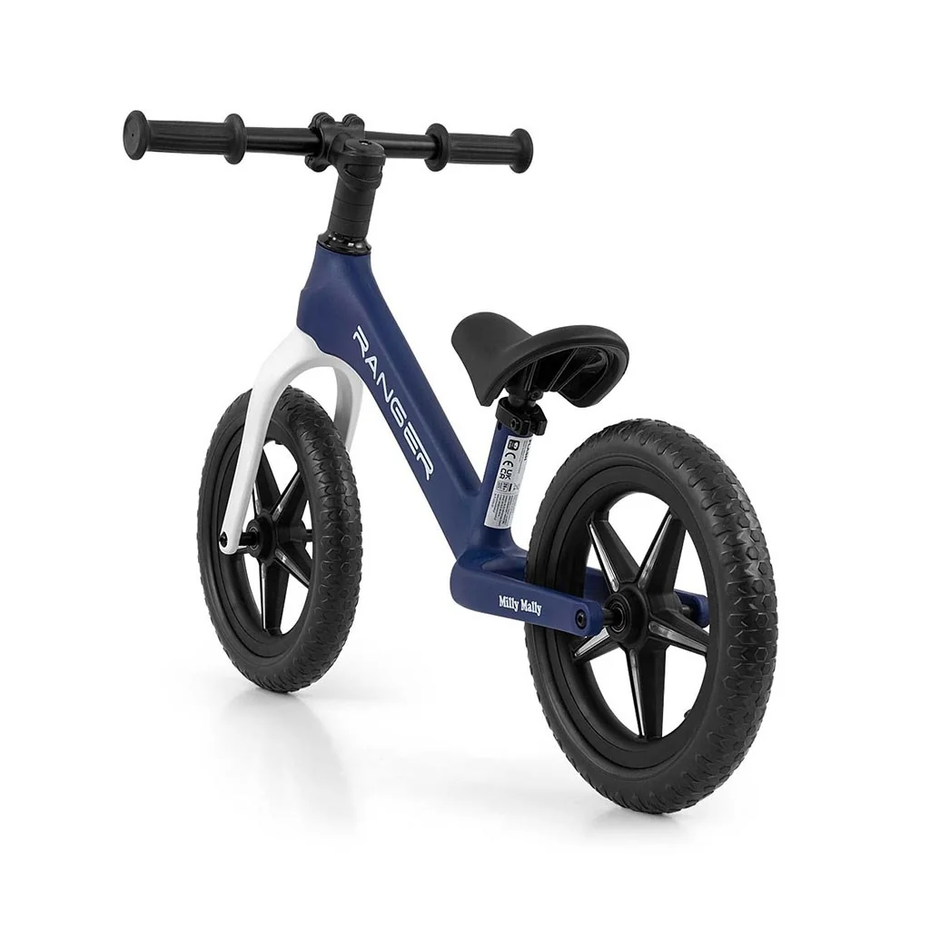 Detský balančný bicykel Milly Mally Ranger Flash Navy , 20C56532 