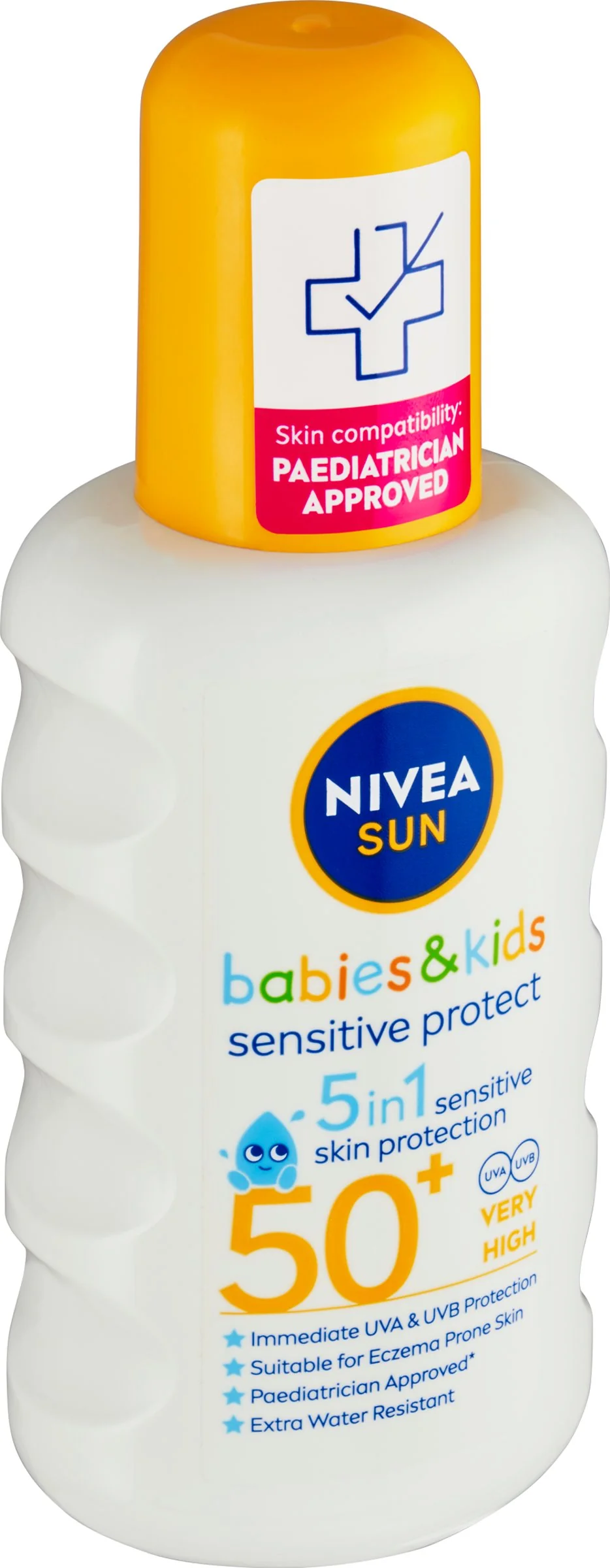 Nivea Sun Detský sprej na opaľovanie Sensitive OF50+ 1×200 ml, detský sprej na opaľovanie