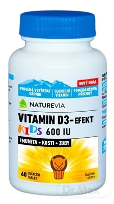 SWISS NATUREVIA VITAMIN D3-EFEKT KIDS 600 I.U.