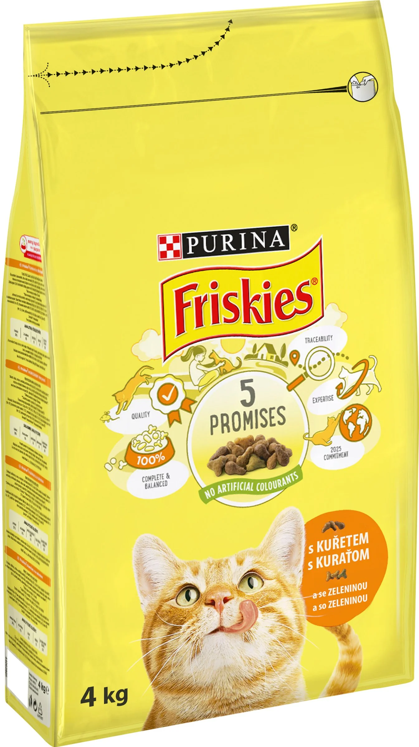 FRISKIES GM 1x4kg s kuraťom a pridanou zeleninou 1×4 kg, kompletné krmivo pre dospelé mačky