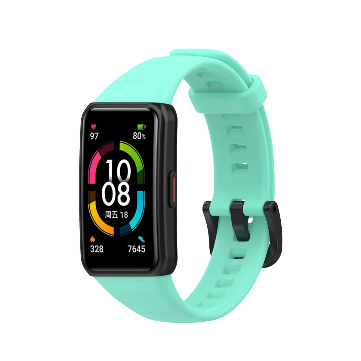 BStrap Silicone remienok na Honor Band 6 / Huawei Band 6 teal