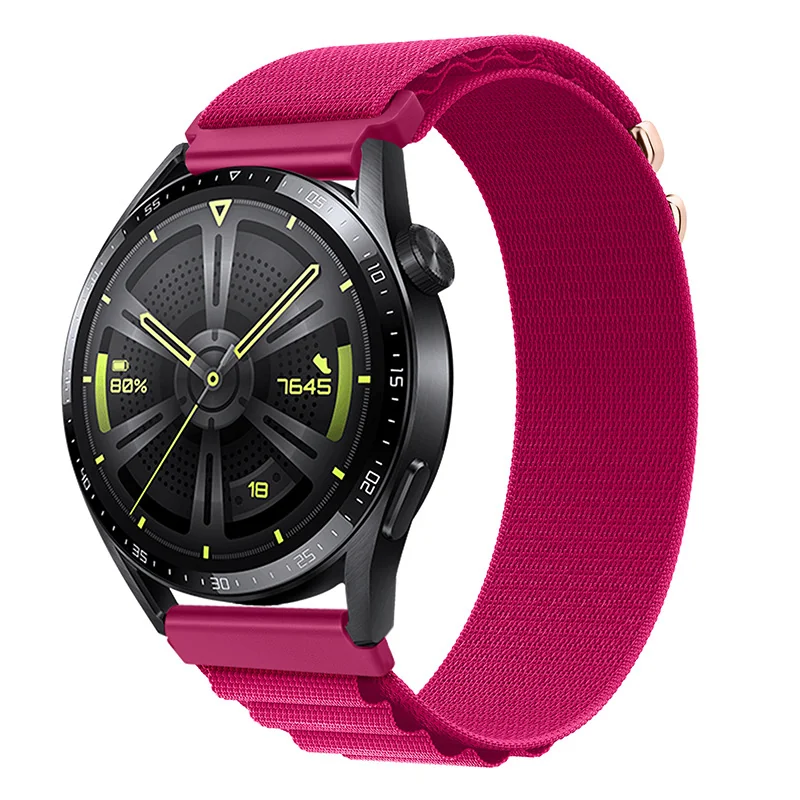 BStrap Nylon Loop remienok na Huawei Watch GT 42mm carmine