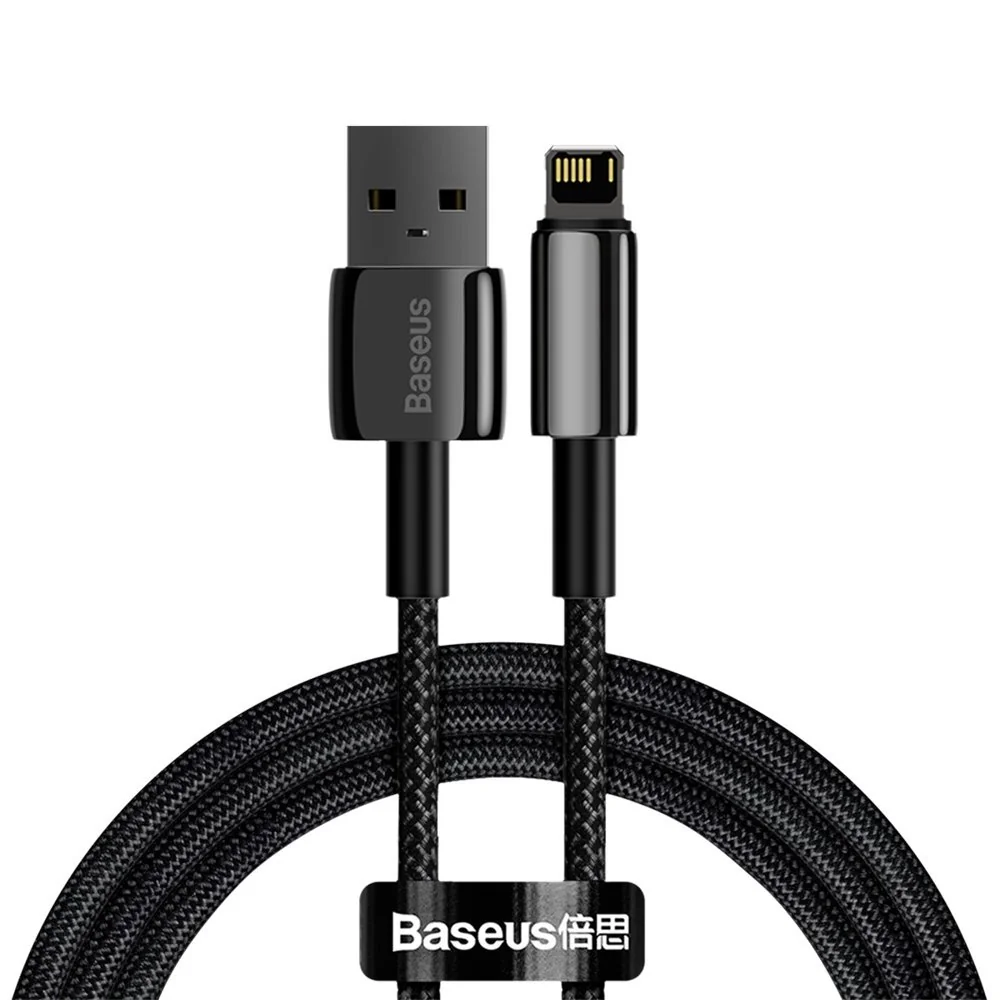 Baseus Tungsten kábel USB / Lightning 2.4A 1m, čierny 