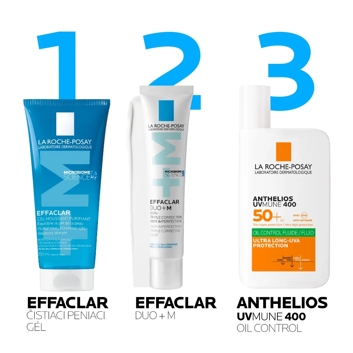 LA ROCHE-POSAY Effaclar Čistiaci penivý gél na mastnú a citlivú pleť 200 ml 1×200 ml, čistiaci gél