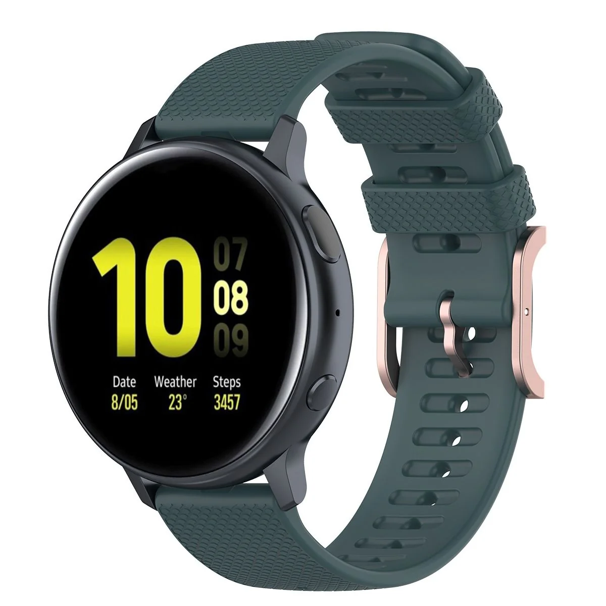 BStrap Silicone Rain remienok na Huawei Watch 3 / 3 Pro dark green