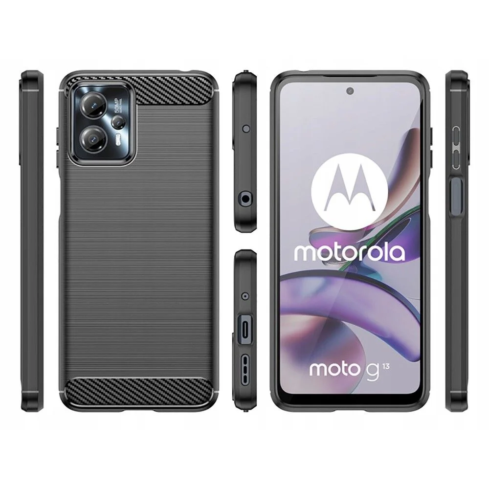 Tech-Protect Carbon kryt na Motorola Moto G13 / G23 čierny