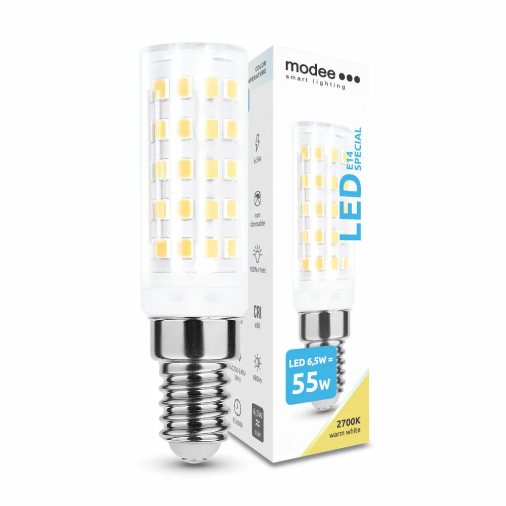 Modee Lighting LED žiarovka Special Ceramic 6,5W E14 680 lm teplá biela 