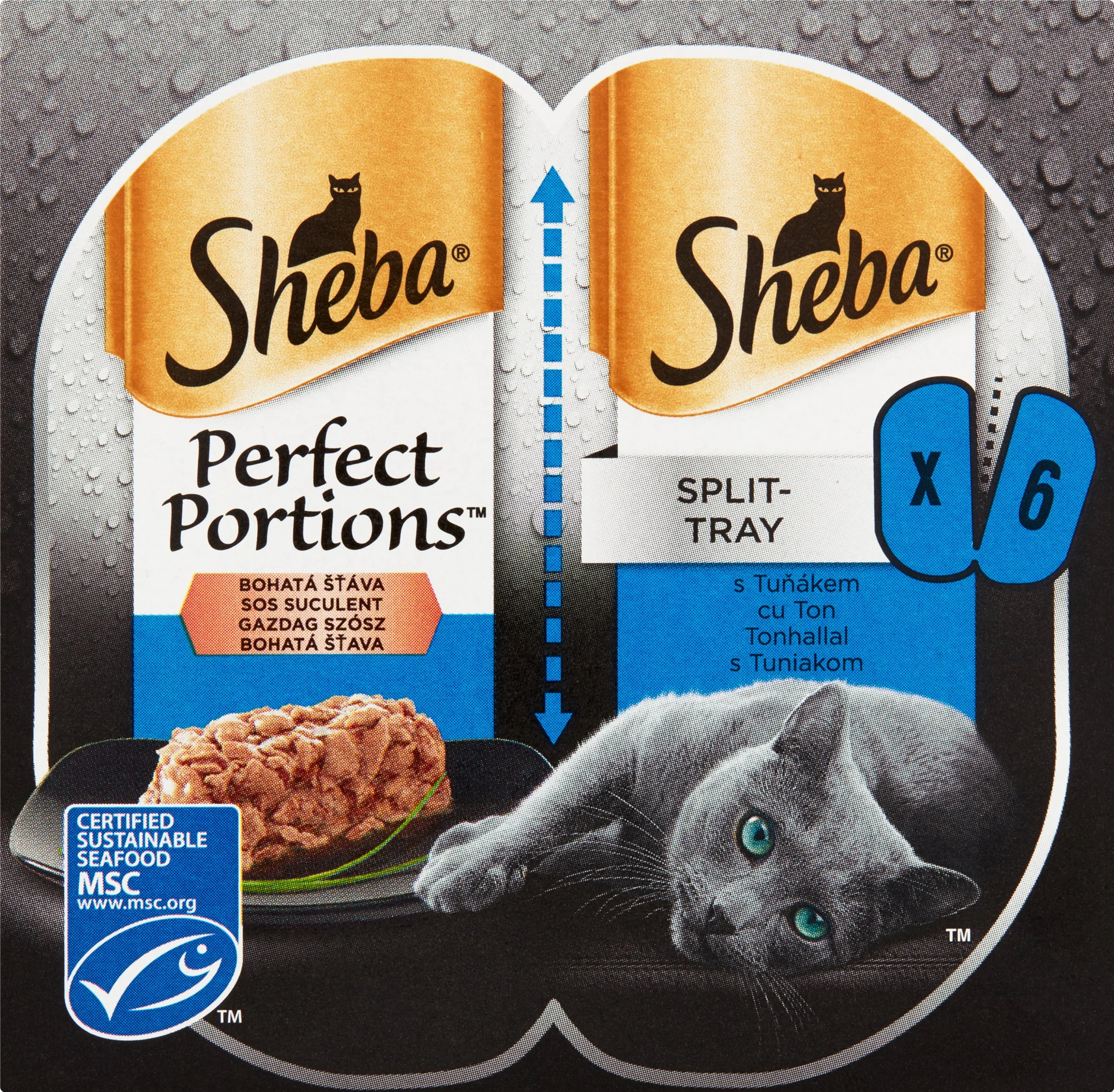 SHEBA perfect portions s tuniakom 1×3ks, kapsička s tuniakom, 75g