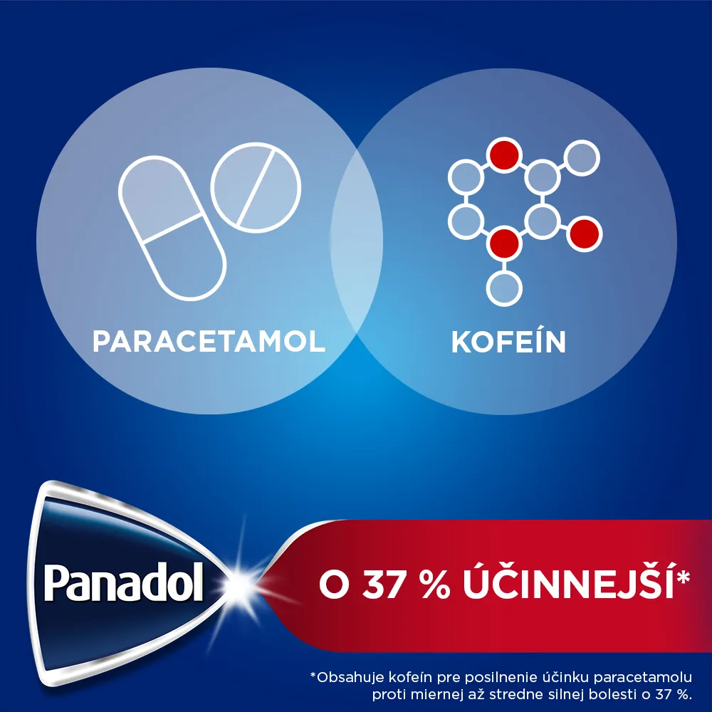 Panadol Extra Rapid šumivé tablety s koefeínom 1x12 tbl, proti bolesti a horúčke