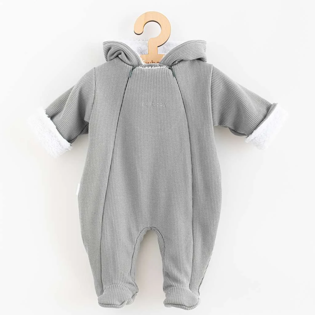 Dojčenská kombinéza s kapucňou New Baby Frosty grey 80 (9-12m), 20C53770