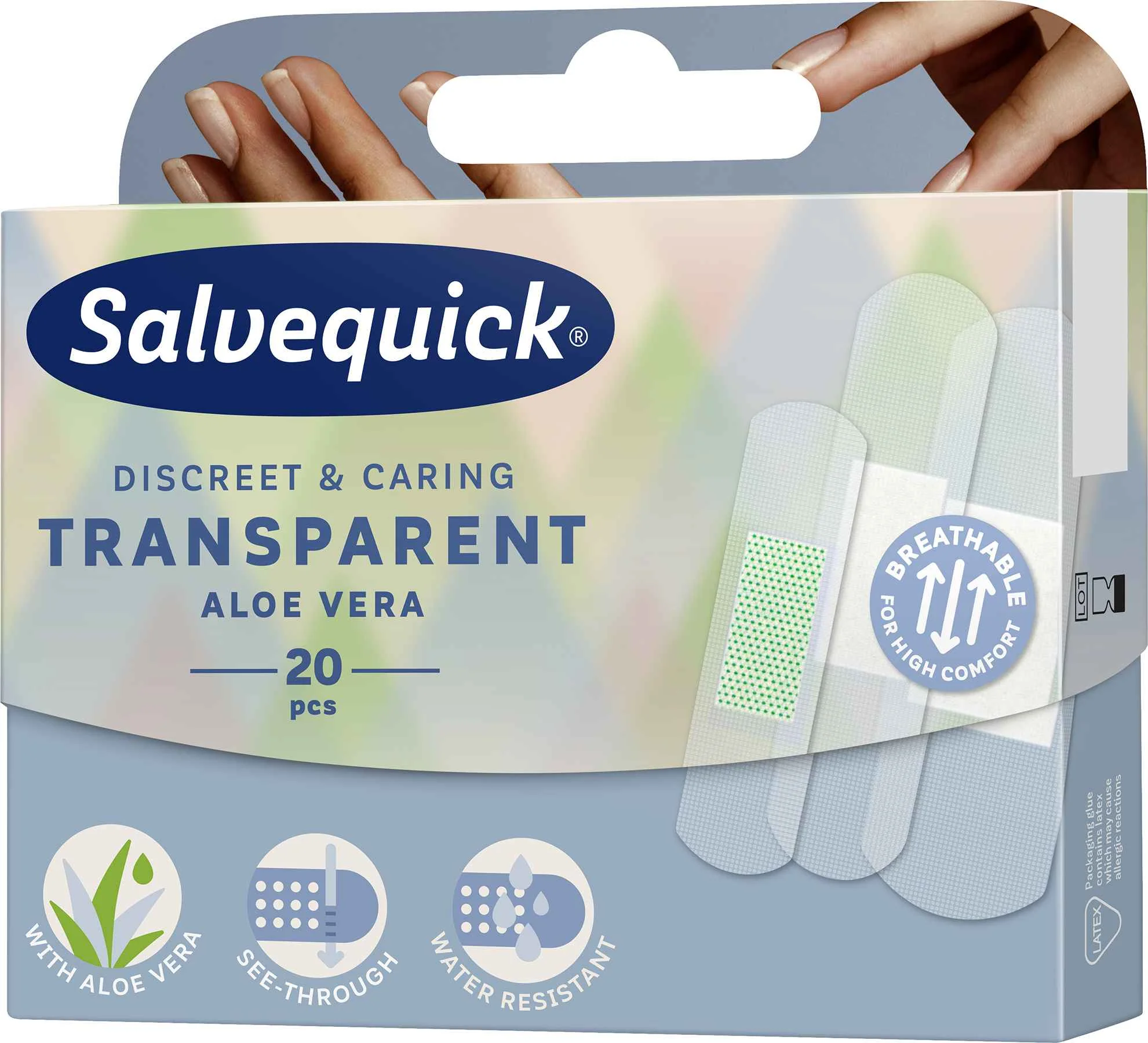 Salvequick SQ Priehladne napl Aloe Vera 20ks