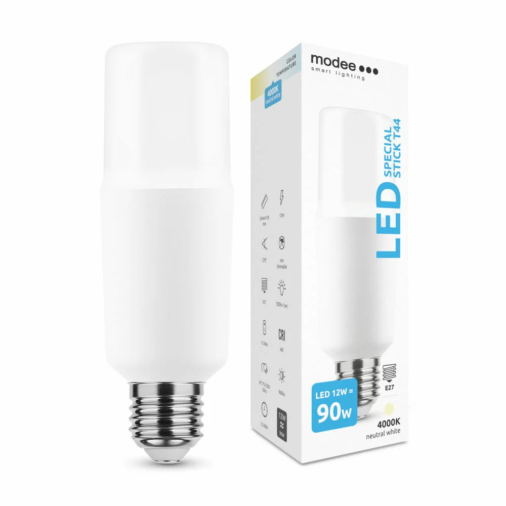 Modee Smart Lighting LED Special Stick žiarovka E27 12W neutrálna biela (ML-T444000K12WE27)