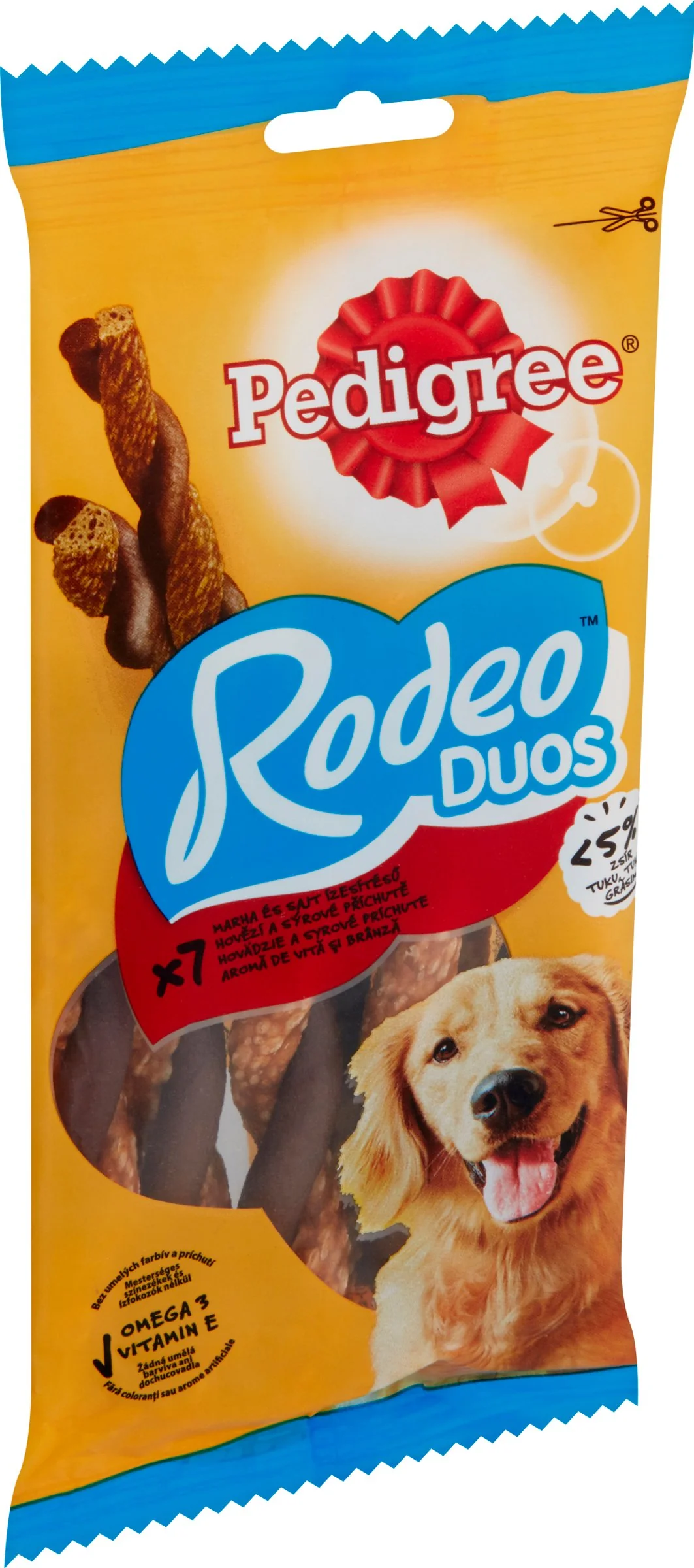 PEDIGREE pochúťka Rodeo Duo s hovädzím a sýrom 123g 1×123 g, pochúťka pre psy