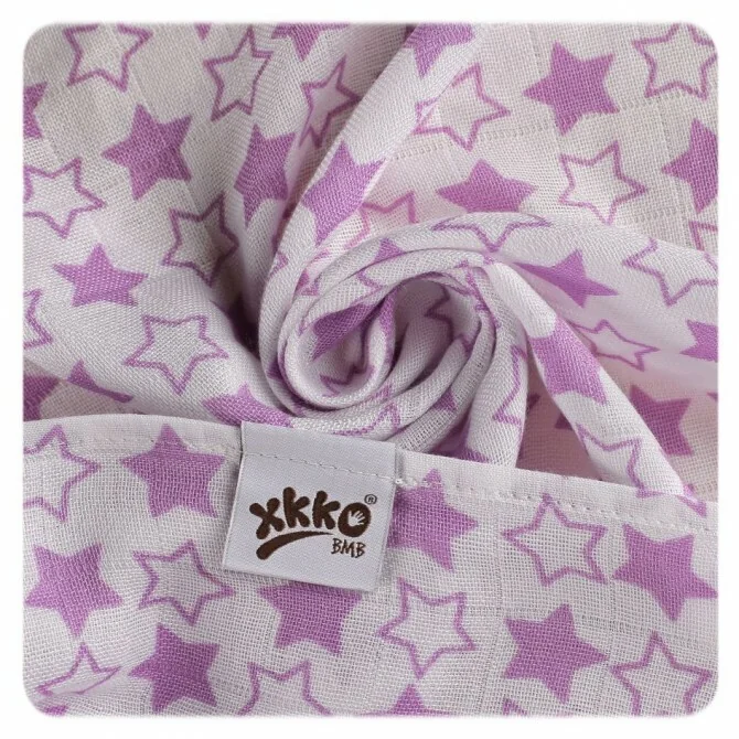 XKKO BMB Bambusová osuška Little Stars Lilac, 90x100, 1ks 1×1 ks