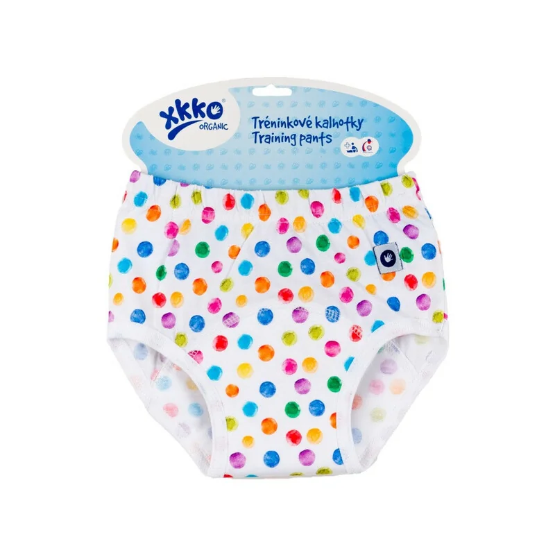 XKKO Tréningové nohavičky Organic - Watercolor Polka Dots, veľkosť S 1×1 ks