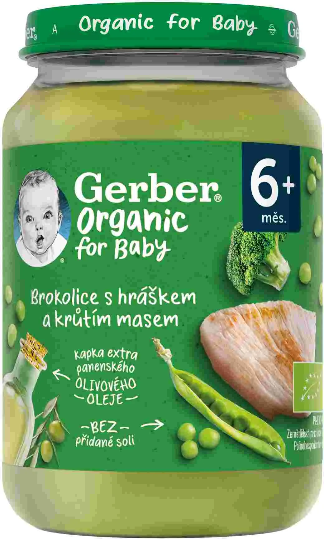 Gerber Organic Mäsovo-zeleninový príkrm 1×190 g, príkrm