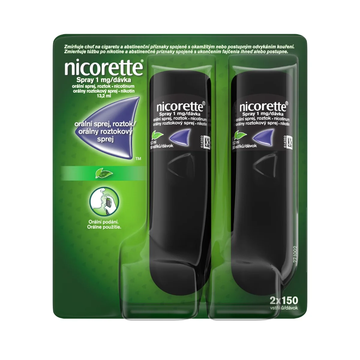 Nicorette® Spray 1 mg/dávka 2×13,2 ml, orálny roztokový sprej