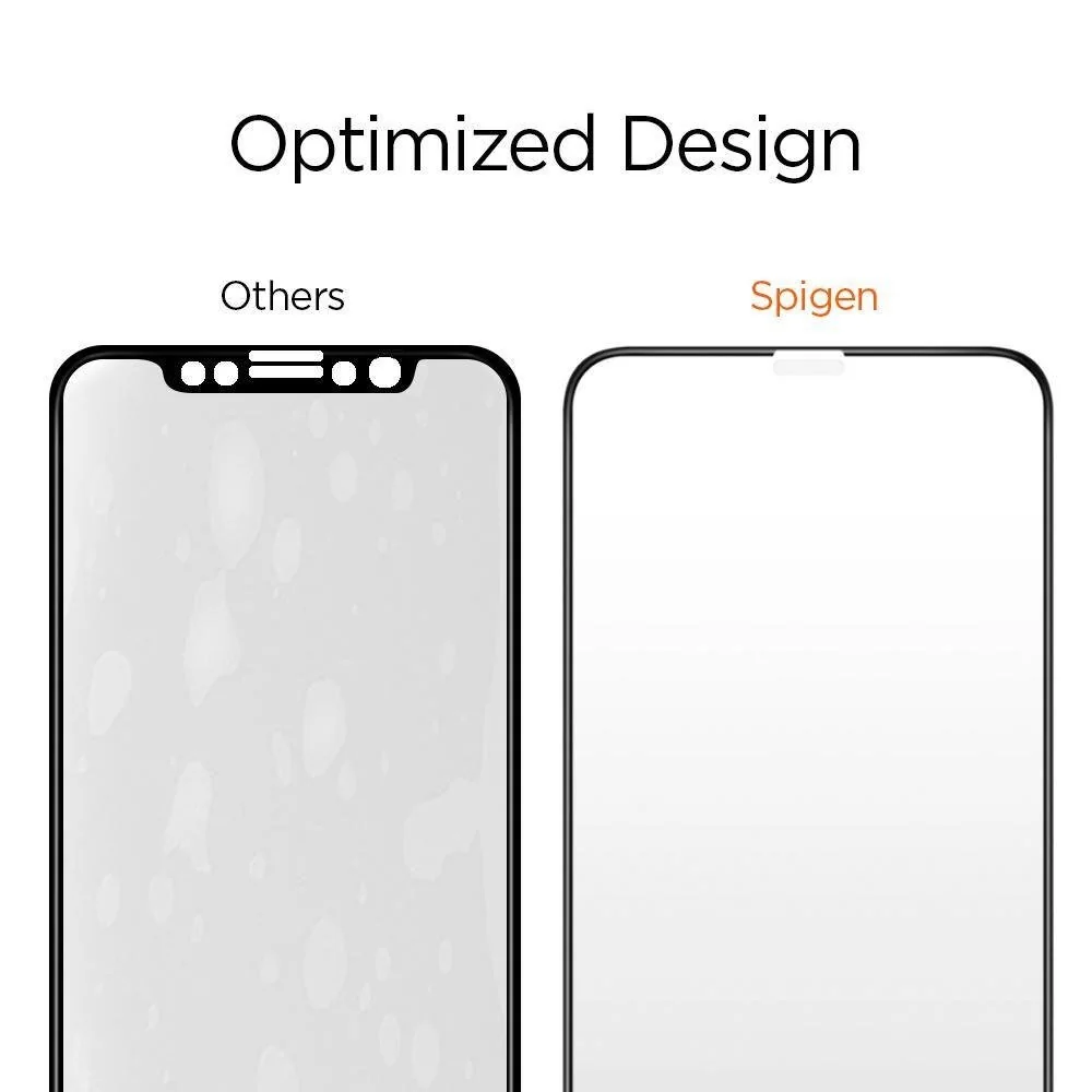 Spigen Full Cover Tr Slim 2-pack ochranné sklo na iPhone 11 Pro / XS / X, čierne