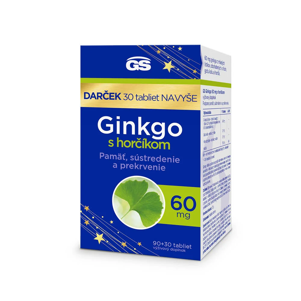 GS Ginkgo 60 mg s hořčíkom 1×120 tbl, výživový doplnok