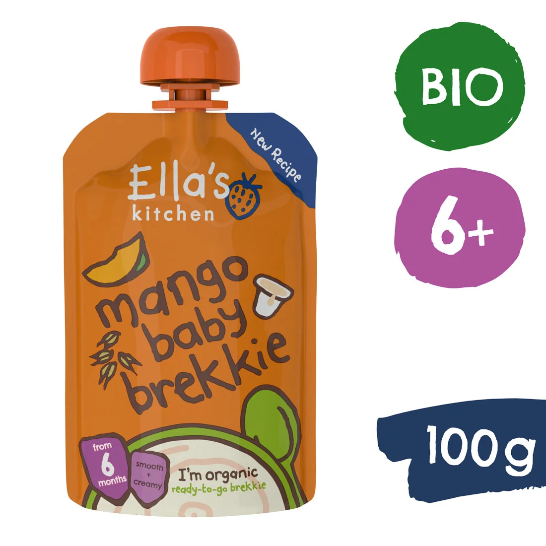 Ella's Kitchen BIO Raňajky mango a jogurt 1×100 g, detská výživa