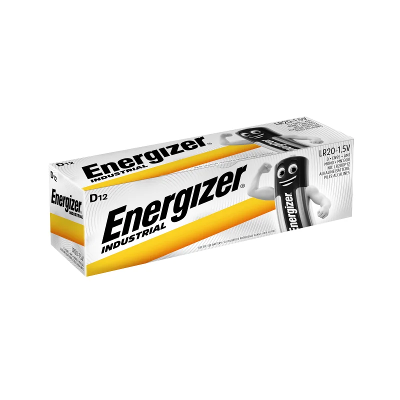 Energizer Industrial veľký monočlánok D/LR20 DP12 alkalická priemyselná batéria 12ks 7638900361087