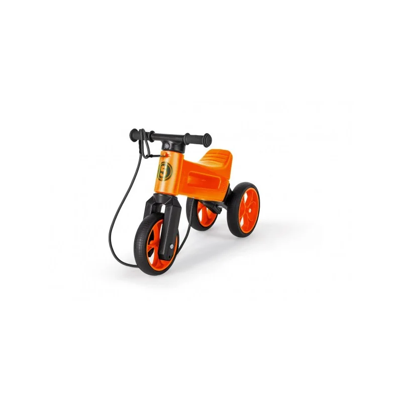 Teddies Odrážadlo FUNNY WHEELS Rider SuperSport oranž. 2v1+popruh, vyš. sedla 28/30cm nos. 25kg 18m+ v sáčku