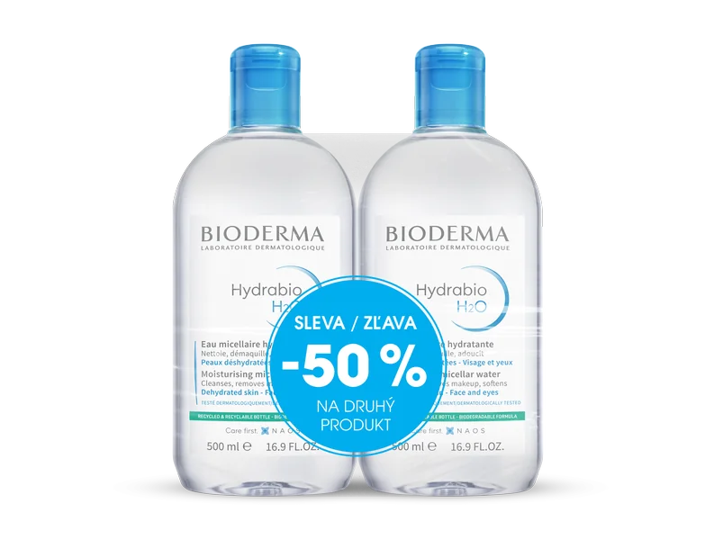 BIODERMA Hydrabio H2O 500ml 1+1 Festival