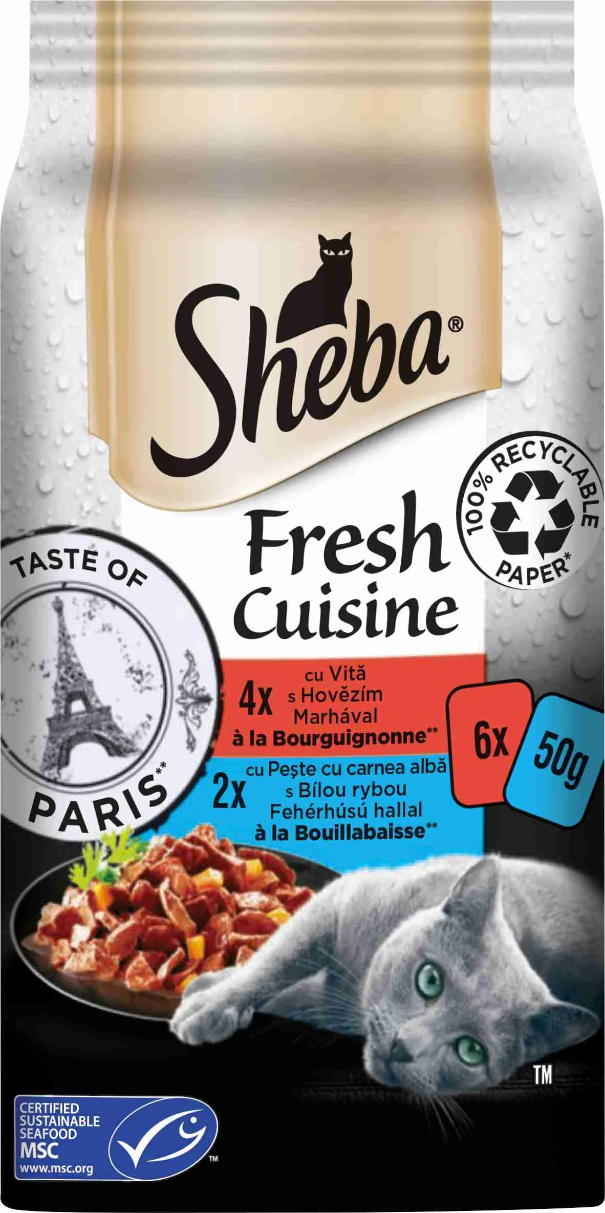 SHEBA Kapsička pre mačky Fresh Cuisine - Taste of Paris