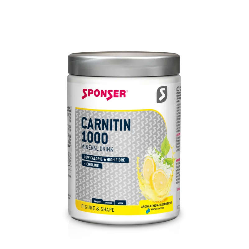 SPONSER CARNITIN 1000 400g - nízkokalorický elektrolytový nápoj športový nápoj s minerálmi vhodné pre diabetikov - Príchuť červený pomaranč