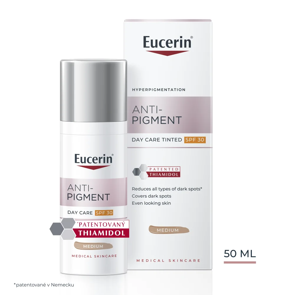 Eucerin ANTI-PIGMENT Denný krém SPF 30 - tónovaný (stredne tmavý) 50 ml 1×50 ml, tónovaný denný krém