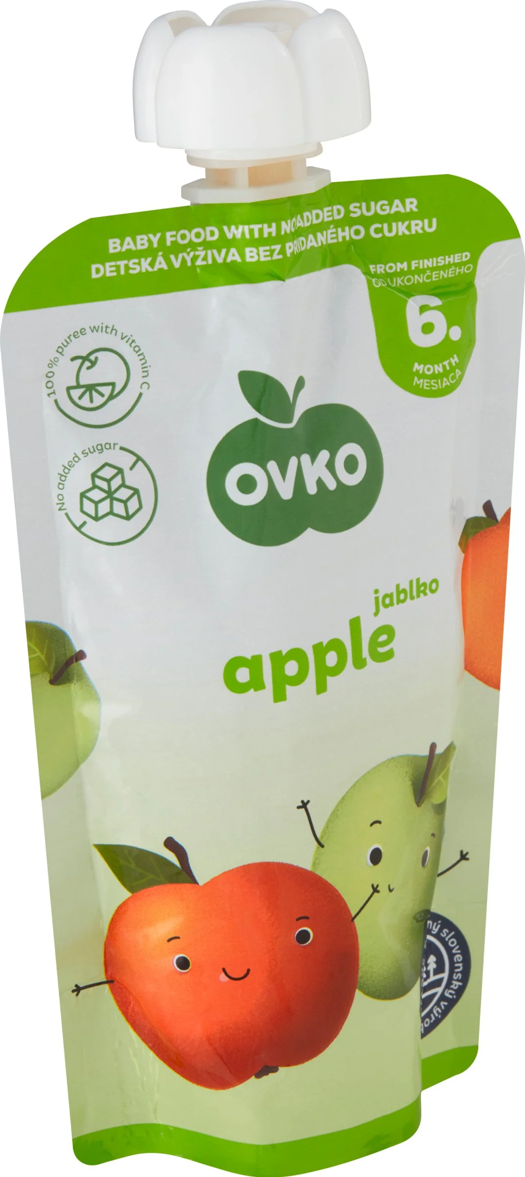 OVKO Detská výživa Jablko 1×120 g, ovocná kapsička