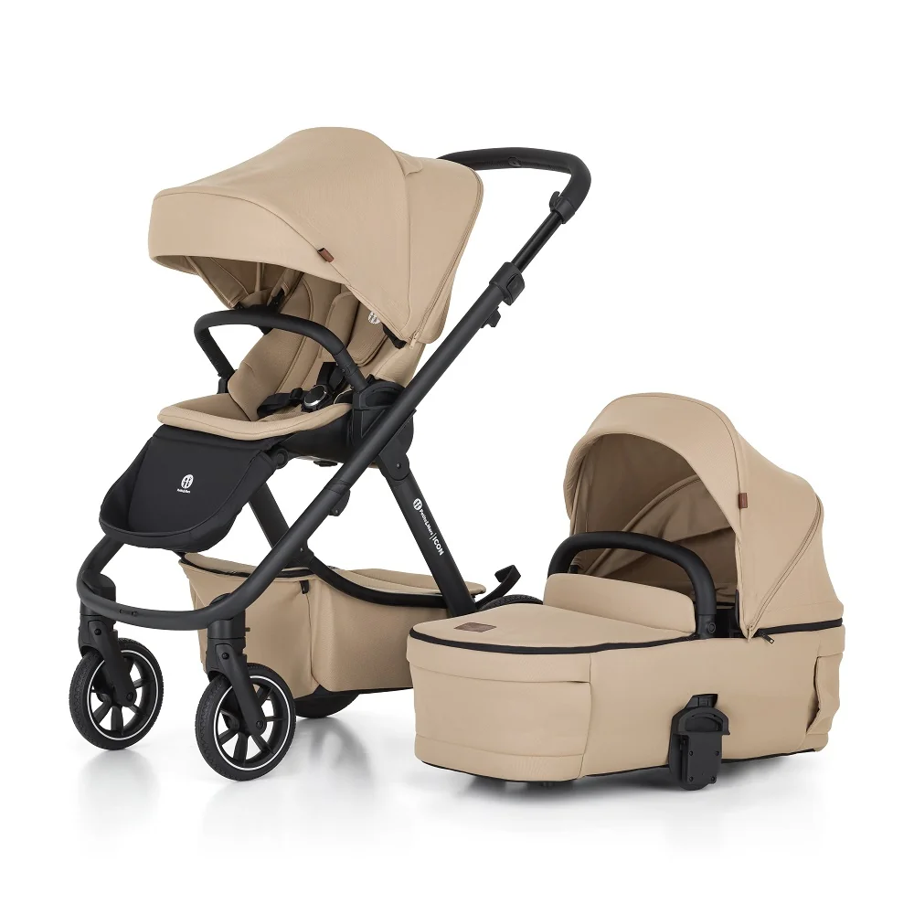 PETITE&MARS Kočík kombinovaný ICON 2v1 Mocha Beige LITE RWS 1×1 ks, kombinovaný kočík