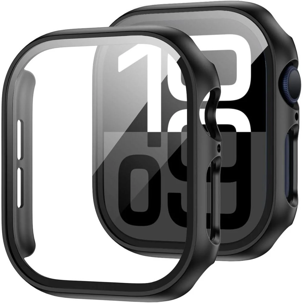 Tech-Protect Defense 360 puzdro so sklom na Apple Watch 10 42mm, čiern e