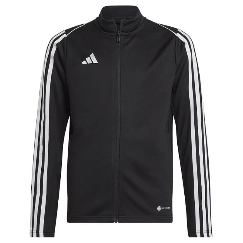 Adidas Tiro 23 TR JR Detská športová mikina so zipsom, čierna, veľ. 128 95374-128-cm