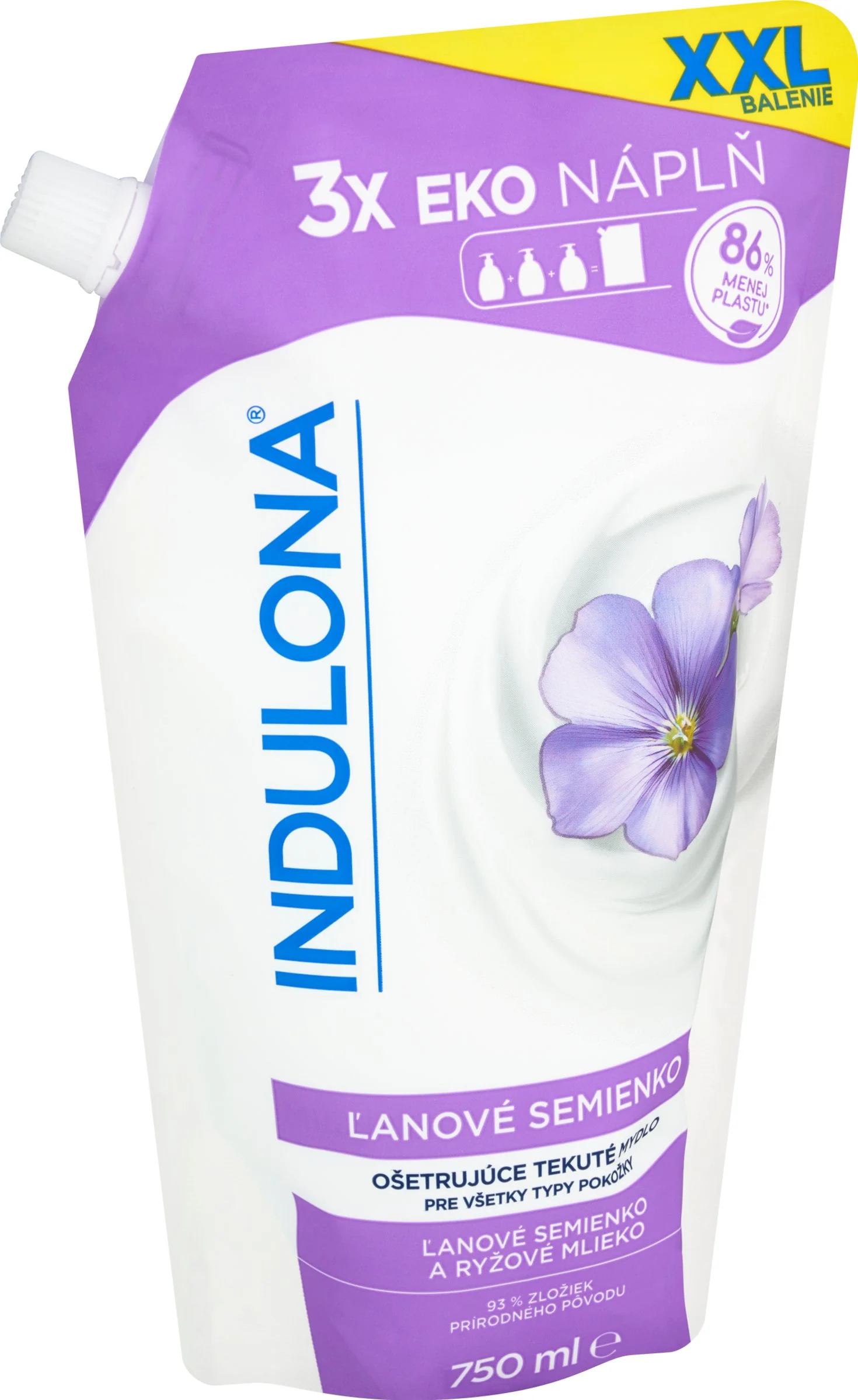 INDULONA Tekuté mydlo Ľanové semienko 1×750 ml, tekuté mydlo