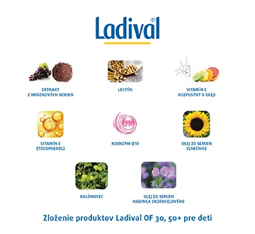 LADIVAL Pre deti OF 30 mlieko 1×200 ml, mlieko, OF 30