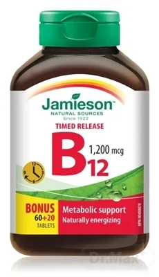 JAMIESON VITAMÍN B12 METYLKOBALAMÍN 1200 μg