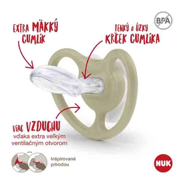 NUK Cumlík Space 0-6m BOX 1×1 ks, cumlík