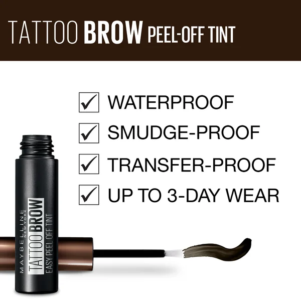 Maybelline New York Tattoo Brow gel tint 1 Light Brown 1×5 g, farba na obočie